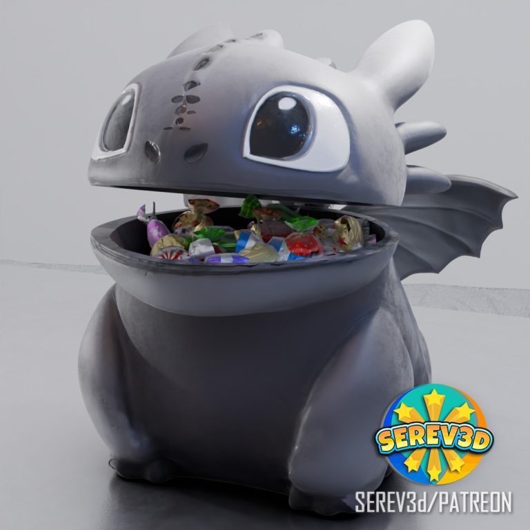 008_Toothless Candy Container- Reference image