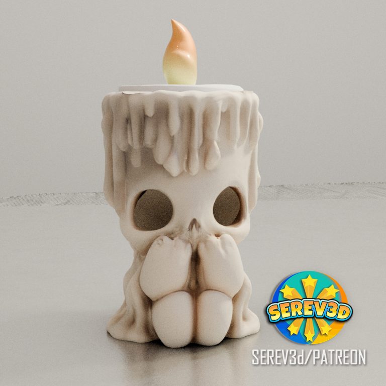 011_Cute Creepy Candle Holder-SEREV3d - Reference image02