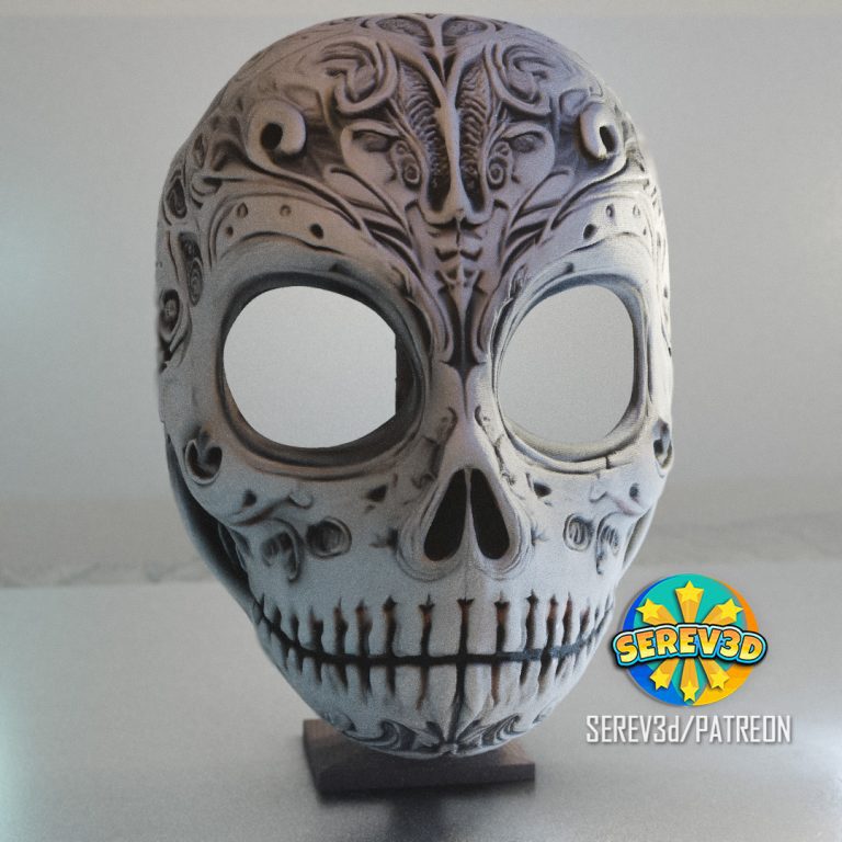 024_Wearable Carnival Skull Mask - Reference image