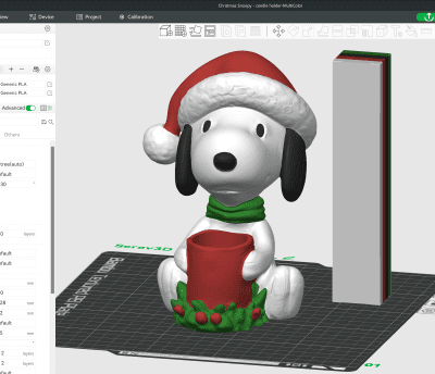 Christmas Snoopy – Candle holder!