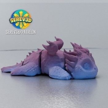 Baby Fire Elemental Dragon!! (with printing & paint instructions)