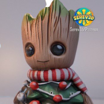 Groot Christmas Tree (LED candle holder!)