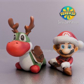 Santa Mario and Rudolph Yoshi!