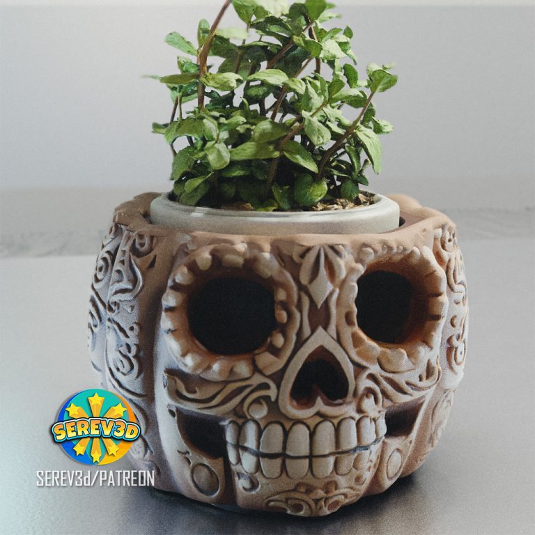 Day of the Dead Pumpkin-PLANTER-Reference image