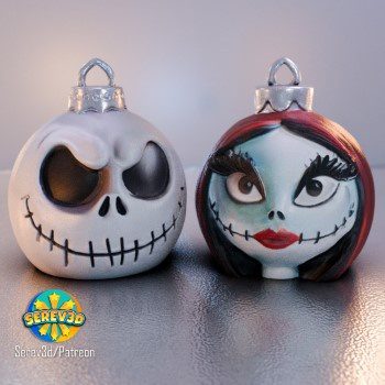 Jack and Sally Xmas Ornaments!