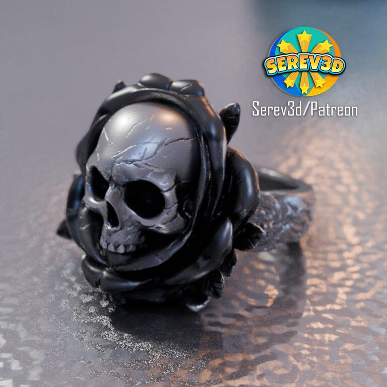 Skull Rose Ring