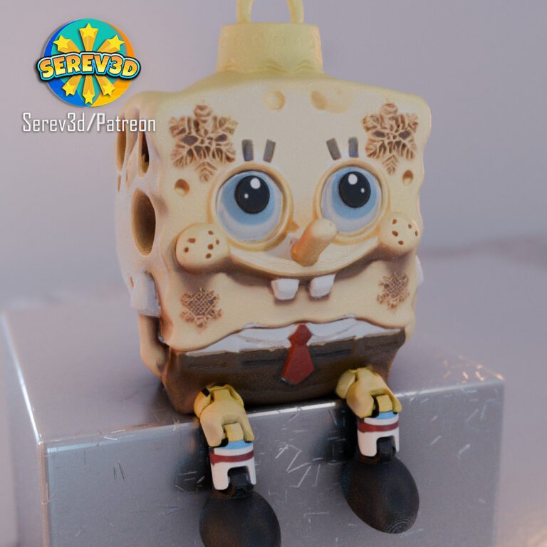 Spongebob Xmas Ornament - reference image01