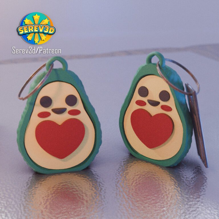 Avocado Couple Keychain - Reference image