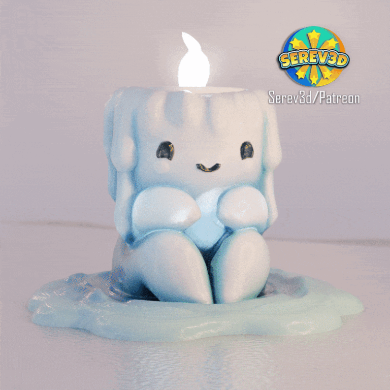 Cute Melting Ice Candle Holder-reference image