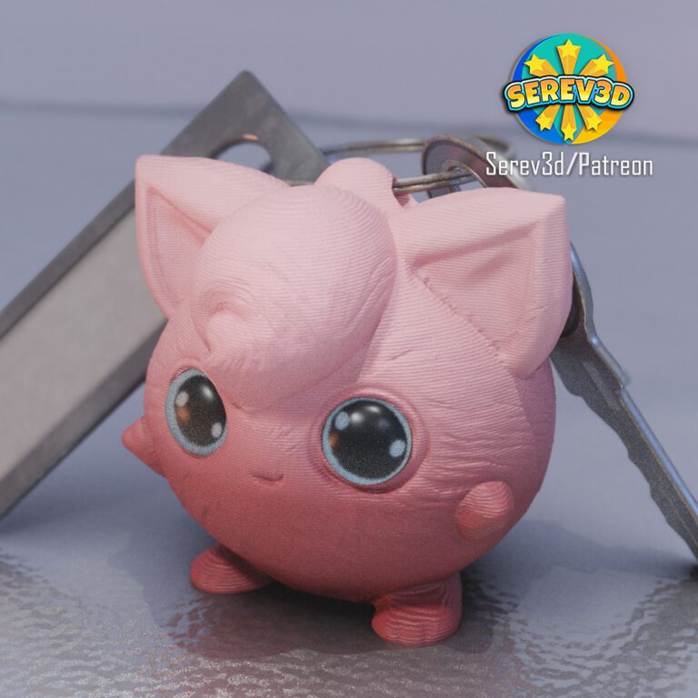 Realistic Jigglypuff - keychain