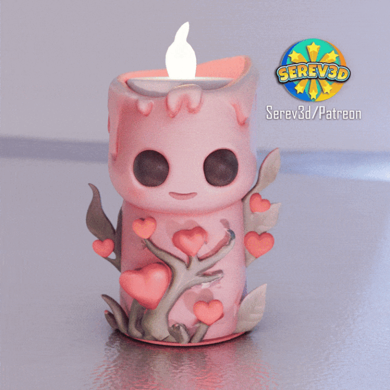 Cute Valentines candle-Reference image