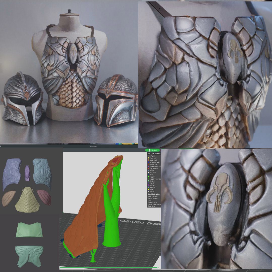 Mandalorian Dragonscale ARMOR – Chest&Back plate