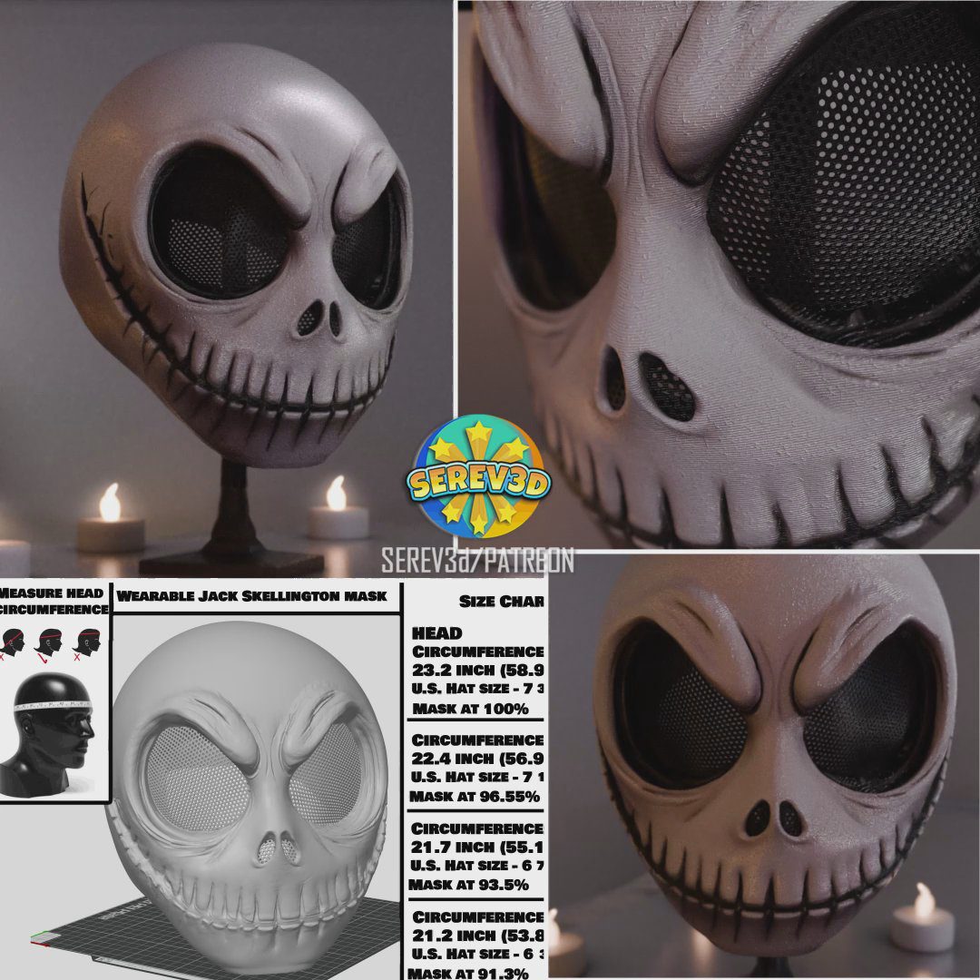 Wearable Jack Skellington Mask!